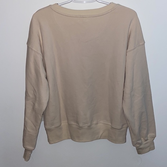 NWT WellBeing + BeingWell Goldie Sweatshirt, beige, size S, organic cotton - Picture 8 of 11